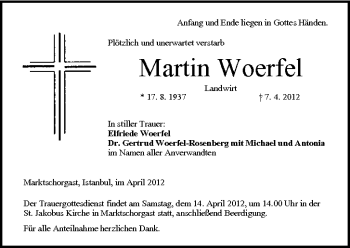 Anzeige von Martin Woerfel von MGO