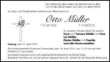 Anzeige von Otto Müller von MGO