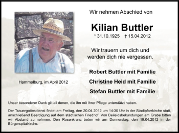 Anzeige von Kilian Buttler von MGO