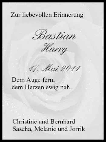 Anzeige von Bastian Harry von MGO