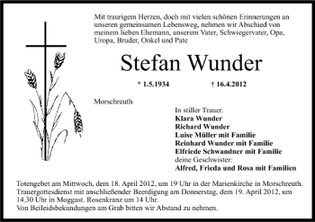 Anzeige von Stefan Wunder von MGO