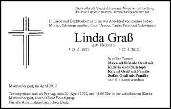 Anzeige von Lindra Graß von MGO