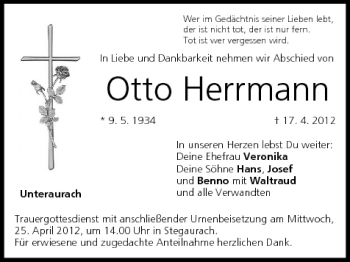 Anzeige von Otto Herrmann von MGO