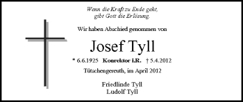 Anzeige von Josef Tyll von MGO