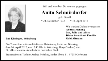 Anzeige von Anita Schmirdorfer von MGO