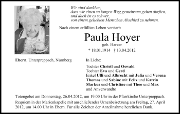 Anzeige von Paula Hoyer von MGO