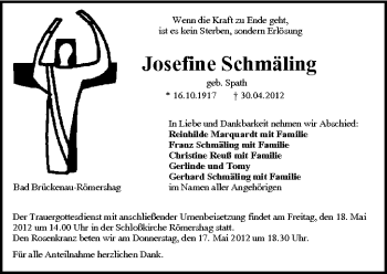 Anzeige von Josefine Schmäling von MGO