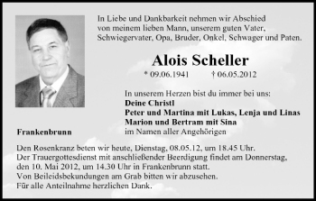 Anzeige von Alois Scheller von MGO