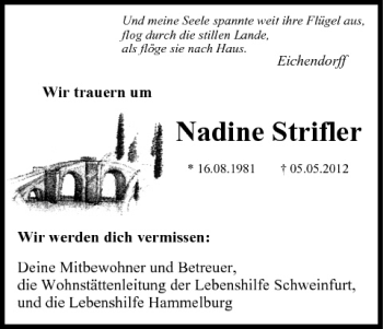 Anzeige von Nadine Strifler von MGO