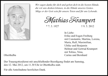 Anzeige von Mathias Krampert von MGO