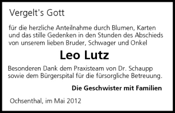 Anzeige von Leo Lutz von MGO