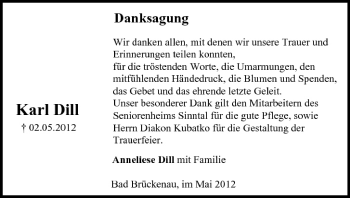 Anzeige von Karl Dill von MGO