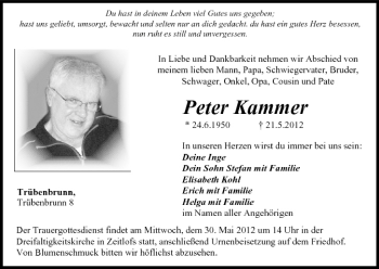 Anzeige von Peter Kammer von MGO
