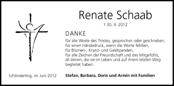 Anzeige von Renate Schaab von MGO