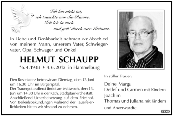 Anzeige von Helmut Schaupp von MGO