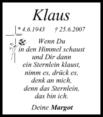 Anzeige von Klaus  von MGO