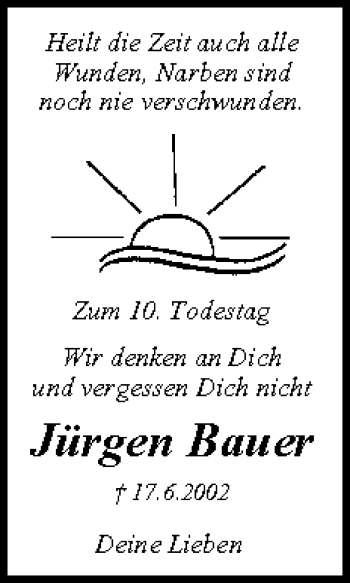 Anzeige von Jürgen Bauer von MGO