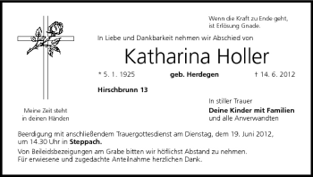 Anzeige von Katharina Holler von MGO