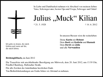 Anzeige von Julius Kilian von MGO