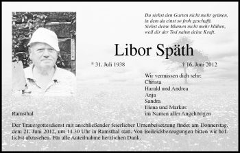 Anzeige von Libor Späth von MGO