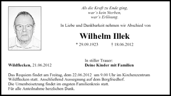 Anzeige von Wilhelm Illek von MGO