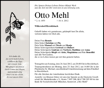 Anzeige von Otto Mehl von MGO