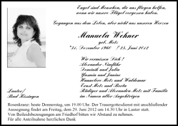 Anzeige von Manuela Wehner von MGO