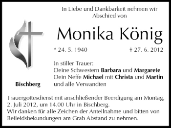Anzeige von Monika König von MGO