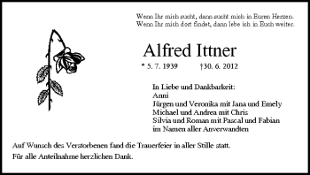 Anzeige von Alfred Ittner von MGO