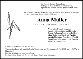 Anzeige von Anna Müller von MGO