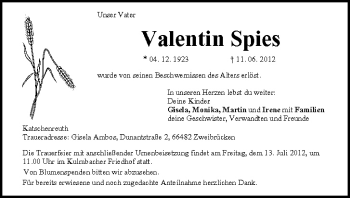 Anzeige von Valentin Spies von MGO