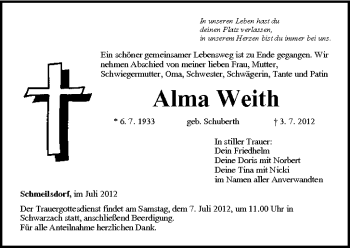 Anzeige von Alma Weith von MGO