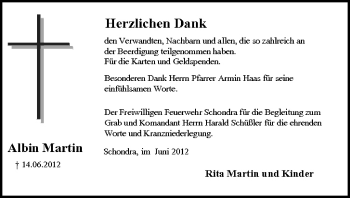 Anzeige von Albin Martin von MGO