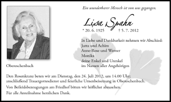 Anzeige von Lisa Spahn von MGO