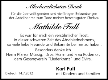 Anzeige von Mathilde Full von MGO