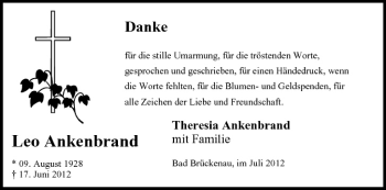 Anzeige von Leo Ankenbrand von MGO