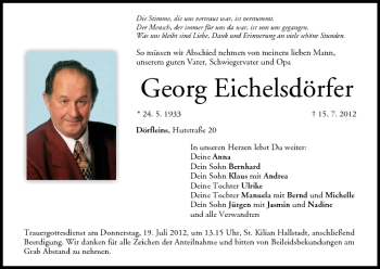 Anzeige von Georg Eichelsdörfer von MGO