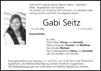 Anzeige von Gabi Seitz von MGO
