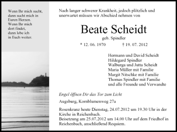Anzeige von Beate Scheidt von MGO