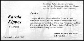 Anzeige von Karola Kippes von MGO