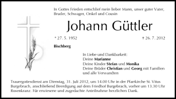 Anzeige von Johann Güttler von MGO