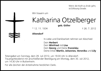 Anzeige von Katharina Otzelberger von MGO