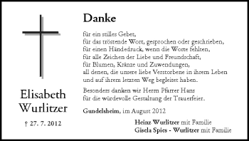 Anzeige von Elisabeth Wurlitzer von MGO