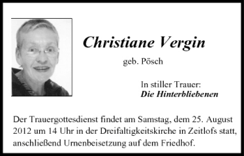 Anzeige von Christiane Vergin von MGO