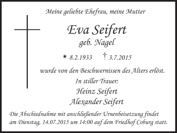 Anzeige von Eva Seifert von MGO