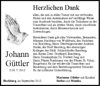 Anzeige von Johann Güttler von MGO