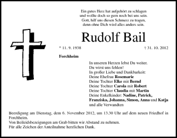 Anzeige von Rudolf Bail von MGO