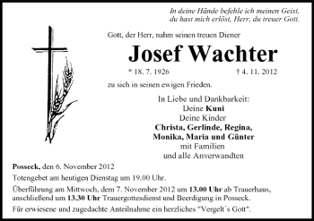 Anzeige von Josef Wachter von MGO