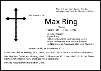 Anzeige von Max Ring von MGO