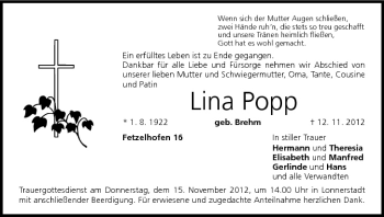 Anzeige von Lina Popp von MGO